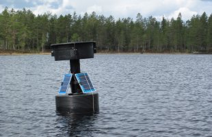 Buoy at lake