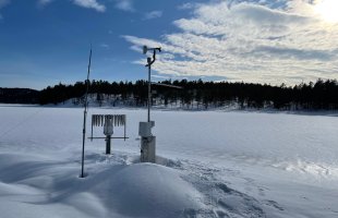 Weather station in winter